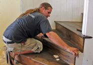 installing reclaimed hear pine floors by Acorn Fine Homes - Thumb Pic 41