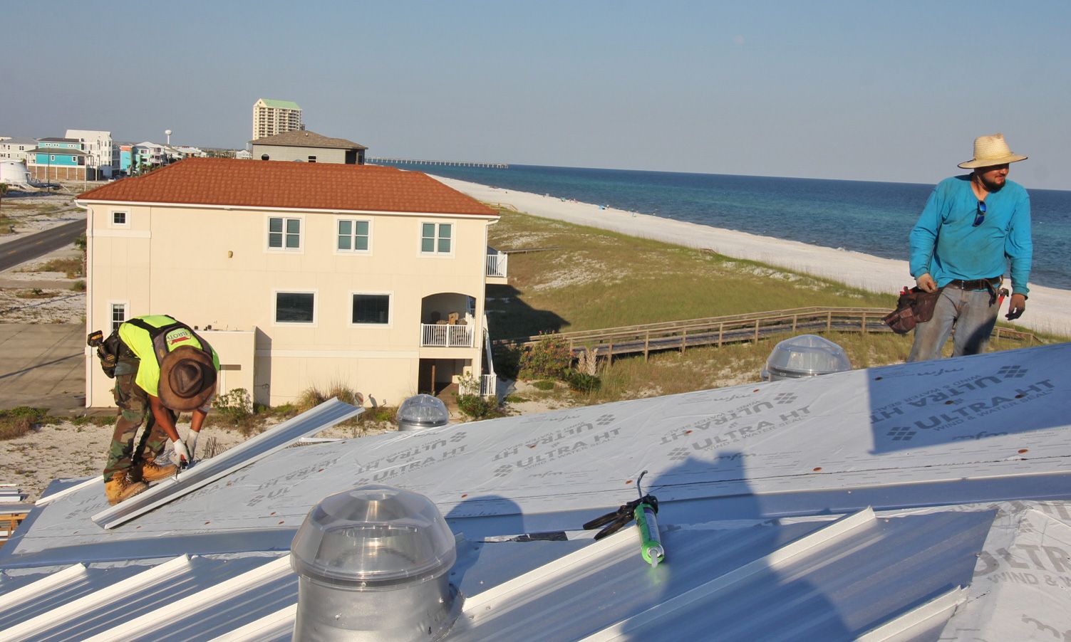 Burchard modern coastal style piling home on Navarre Beach