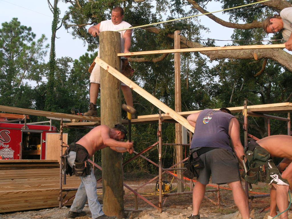 Piling installation by Acorn Fine Homes