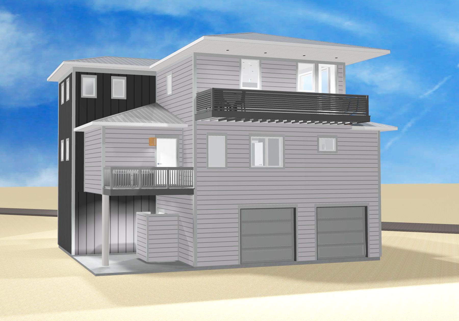 Neff modern coastal piling home on Navarre Beach