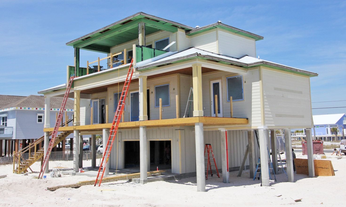 Burchard modern coastal style piling home on Navarre Beach