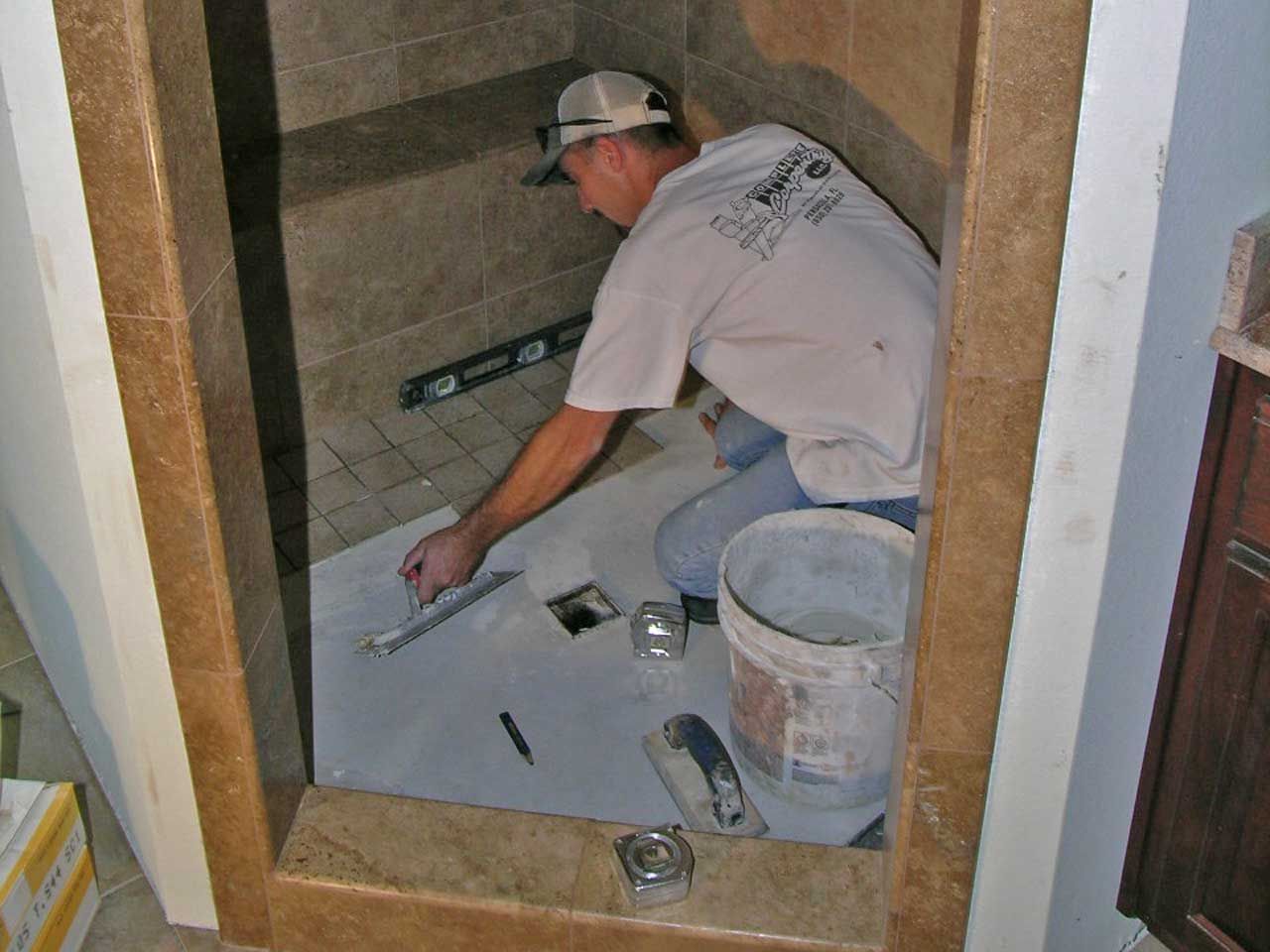 tile shower floor