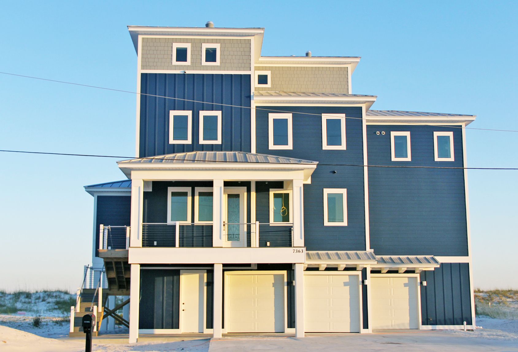 Dubois coastal transitional piling home on Navarre Beach by Acorn Fine Homes 