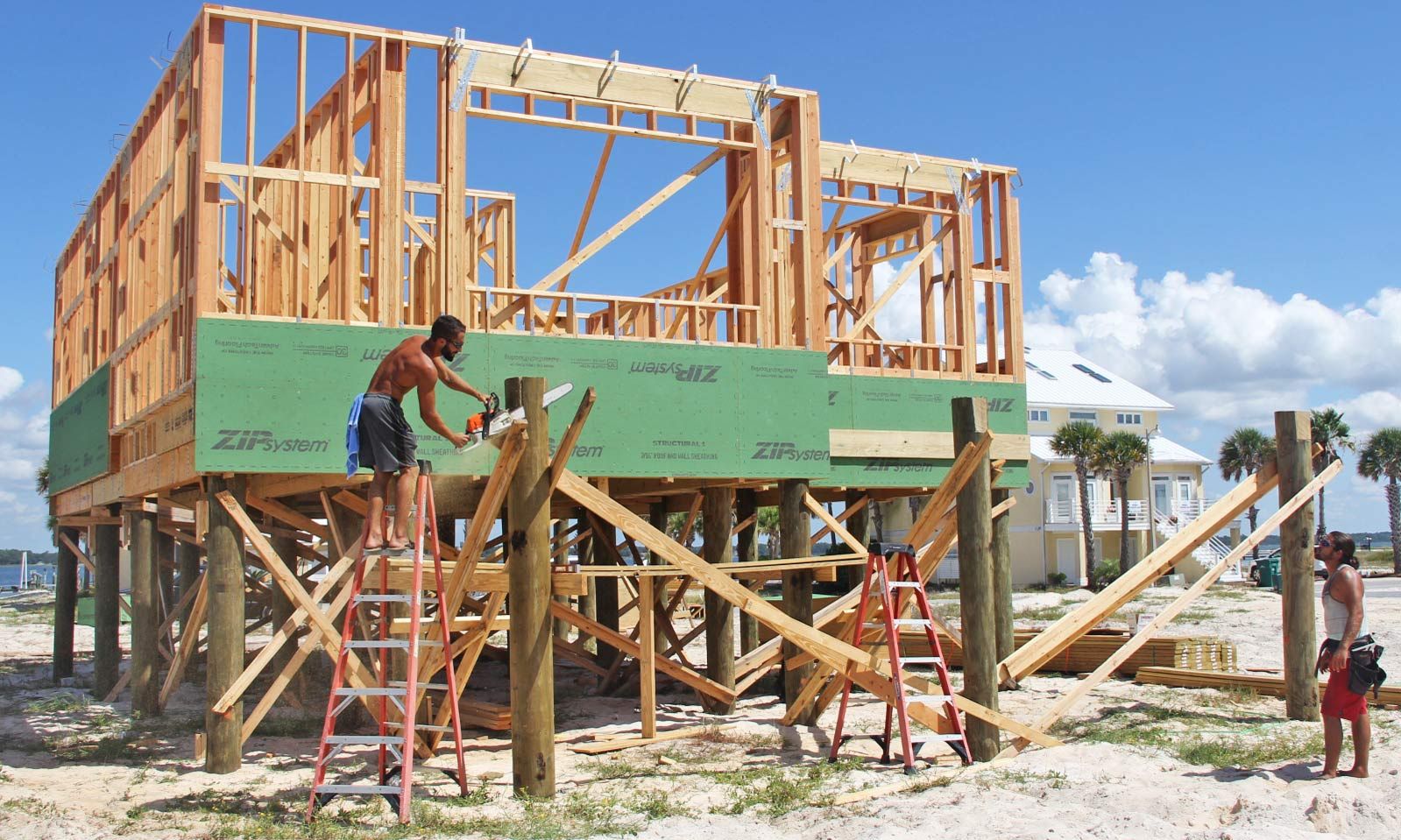 Walker piling home in Navarre Beach by Acorn Fine Homes