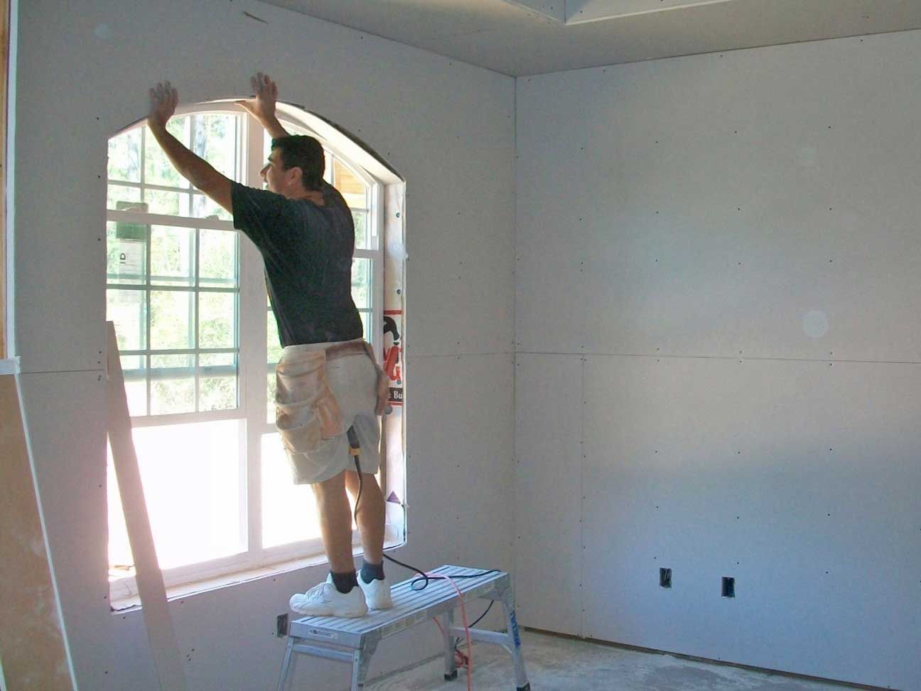 installing drywall