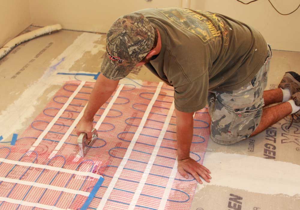 Radiant floor heating by Acorn Construction