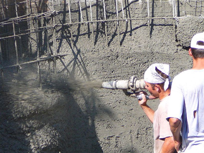 Shooting a shotcrete pool shell