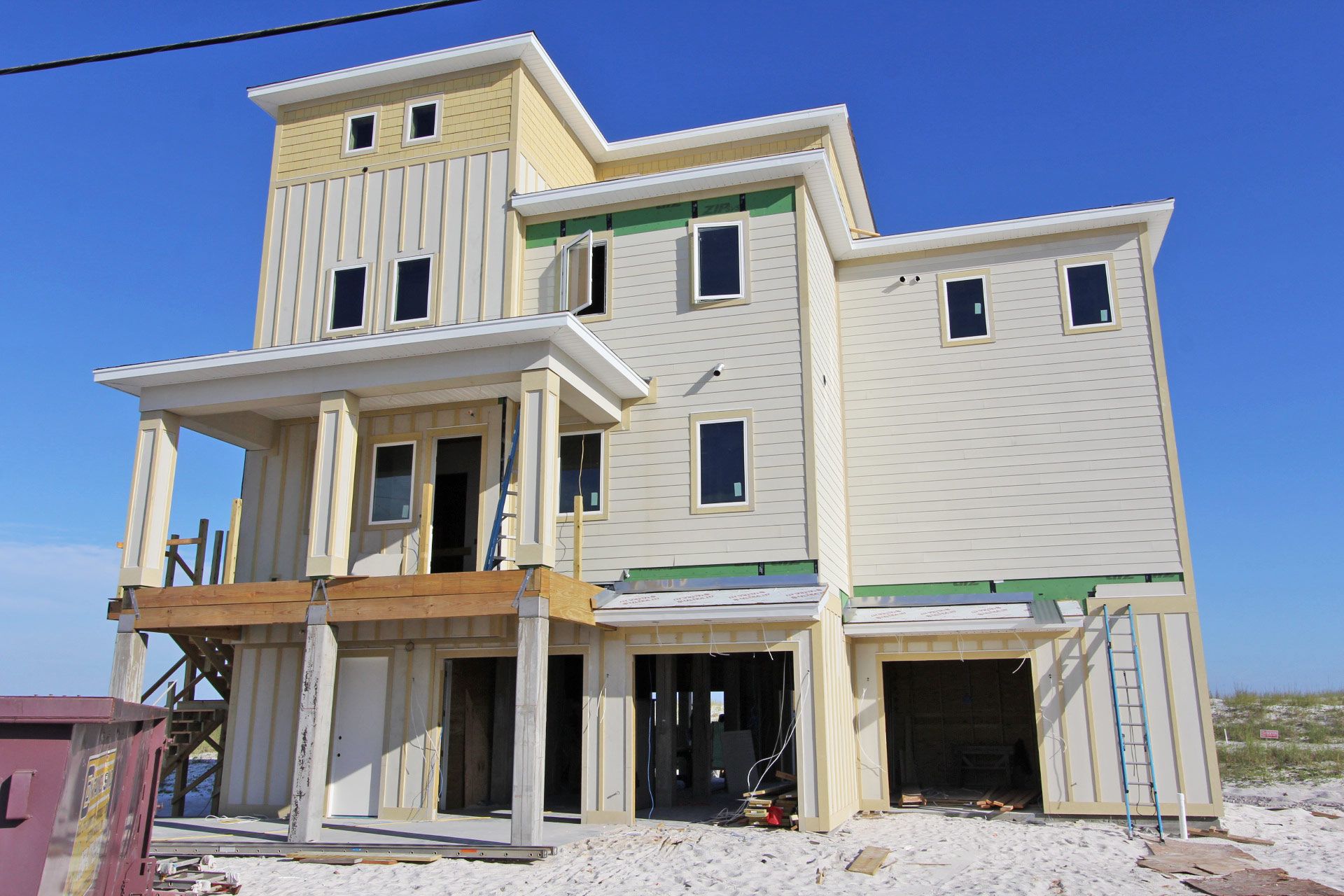 Dubois coastal transitional piling home on Navarre Beach by Acorn Fine Homes 