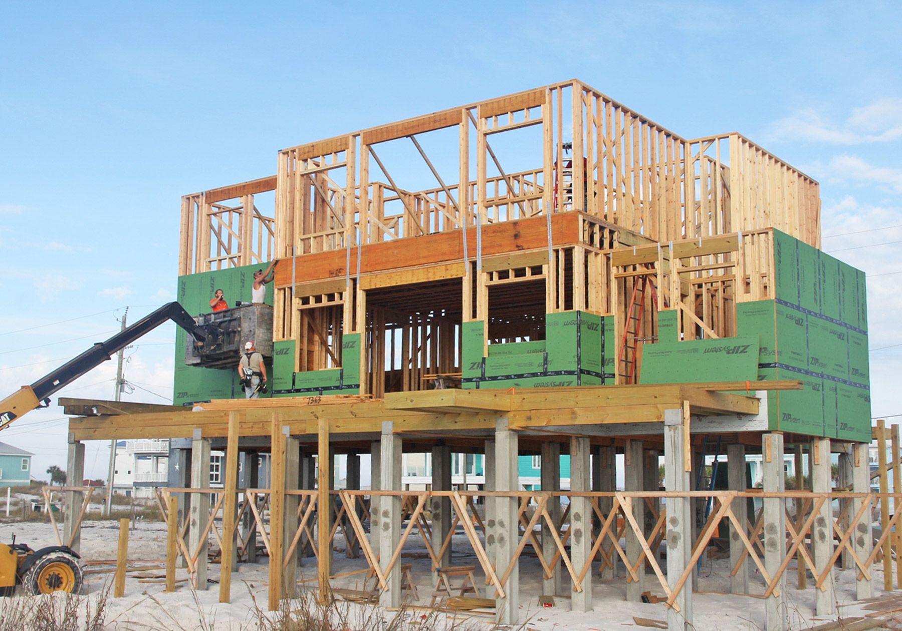 Dubois coastal transitional piling home on Navarre Beach by Acorn Fine Homes 