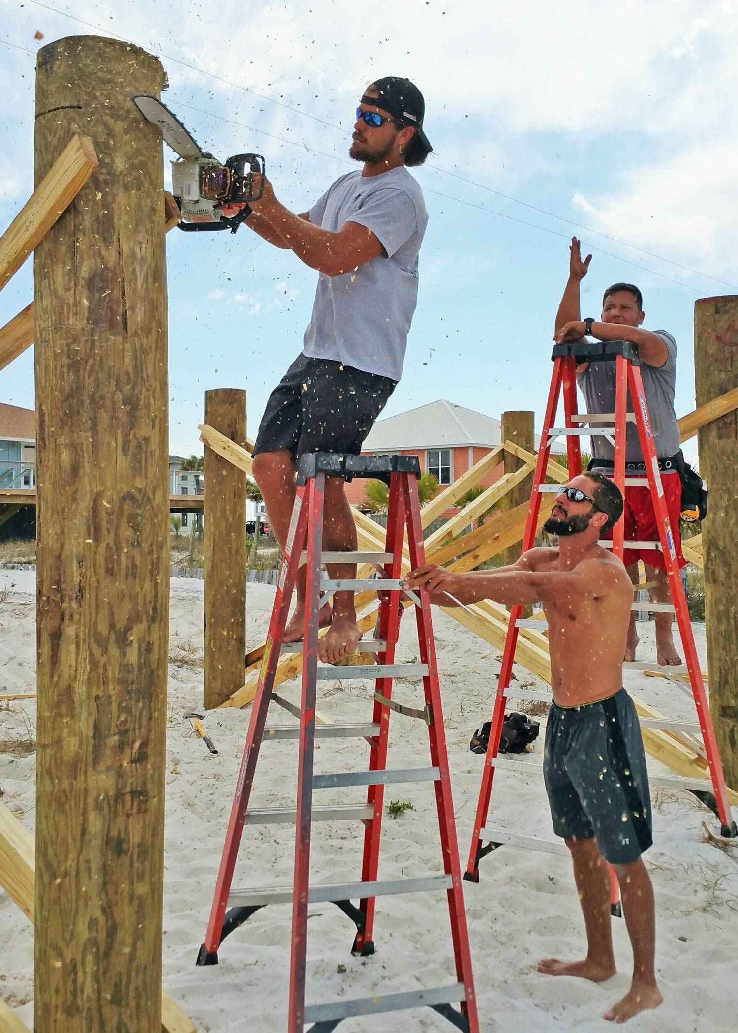 Moreland piling home on Navarre Beach by Acorn Fine Homes