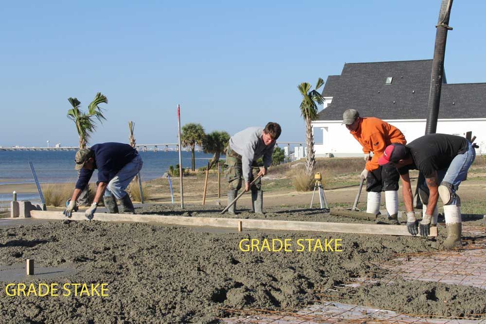 screeding the concrete