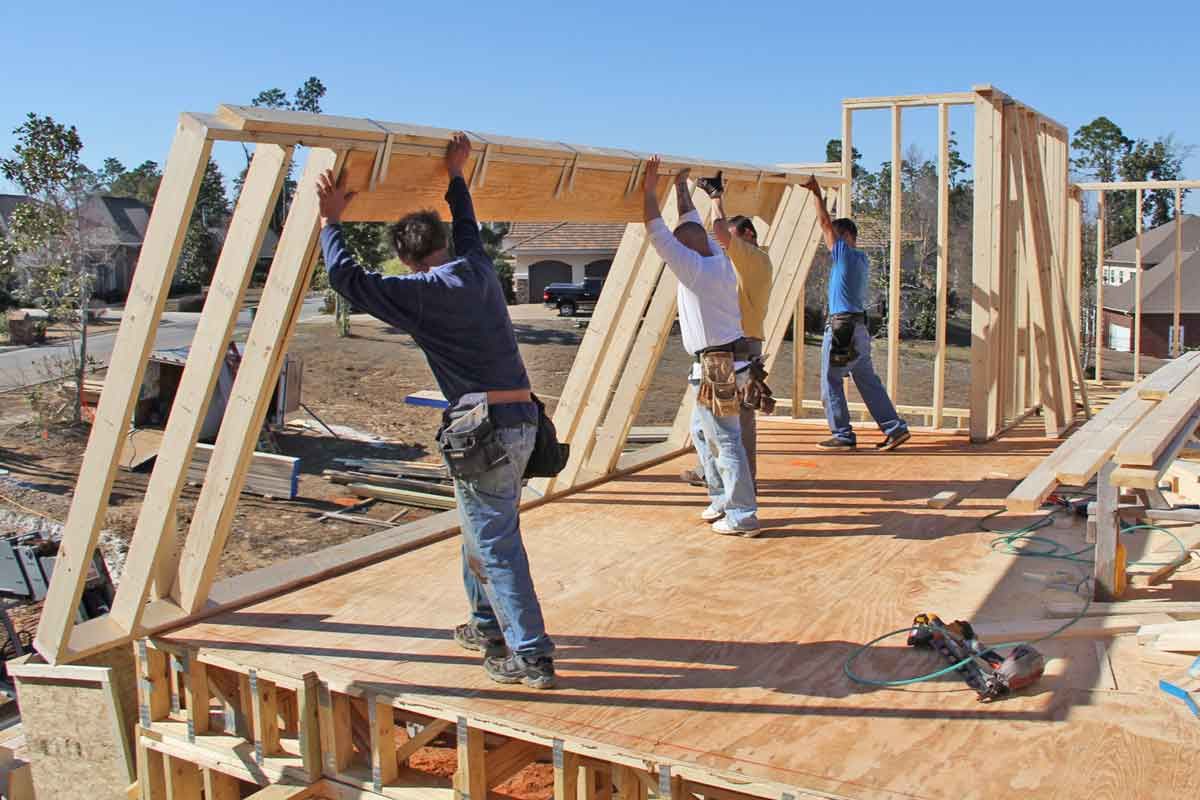 framing a second floor wall in Pensacola