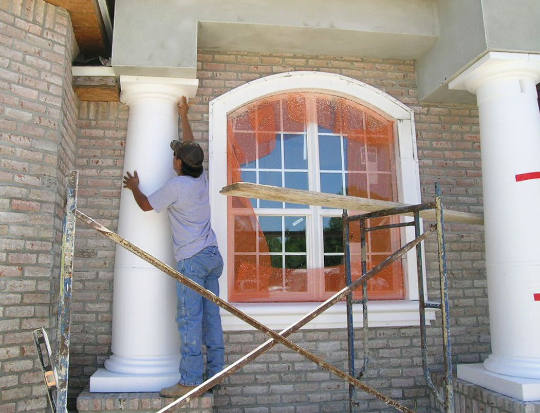 stucco columns